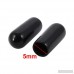 200psc 5mm Dia Interne souple vinyle PVC bouchon protecteur filetage fin noir B07MD35K71